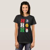 T-shirt Ho Ho Ho Christmas Santa Hat Xmas PJ (Devant entier)