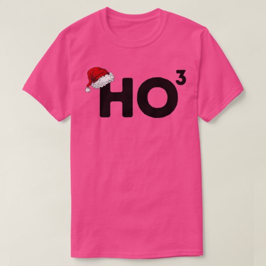 T-shirt Ho Ho Ho Cubed Funky Christmas Pun (Design devant)