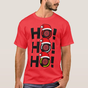 T-shirt Ho Ho Ho F1 Pneus Composé de Noël Design Casquette