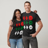 T-shirt Ho Ho Ho Funny Dumbbell Christmas Weightlifting Gy (Unisexe)