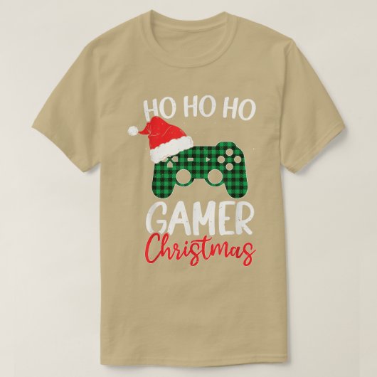 T-shirt Ho Ho Ho Gamer Noël Noël Noël Jeu vidéo Jeu L (Design devant)