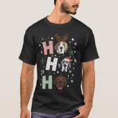 T-shirt Ho Ho Ho Great Dane Joyeux Noël (Devant)