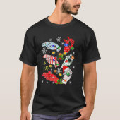 T-shirt Ho Ho Ho Ho Hand Sign Language Interpreter ASL Xma (Devant)