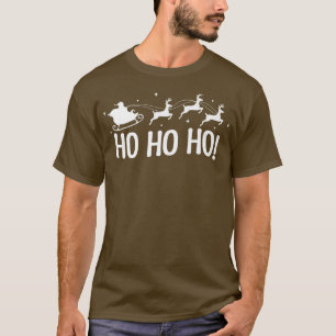 T-shirt Ho Ho Ho Joyeux Noël Renne Traîneau de Père Noël I