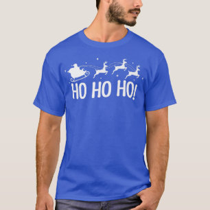 T-shirt Ho Ho Ho Joyeux Noël Renne Traîneau de Père Noël I