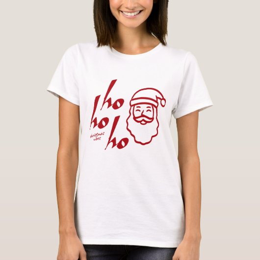 T-shirt Ho Ho Ho Modern Minimalist (Devant)