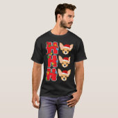T-shirt Ho Ho Ho Père Noël Chihuahua Noël (Devant entier)