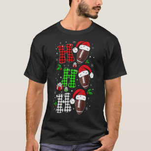 T-shirt Ho Ho Ho Père Noël Football américain Noël