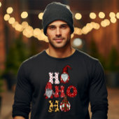 T-shirt Ho Ho Ho Père Noël, Rindeer, Snowflakes, Tiger Pat