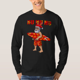 T-shirt Ho Ho Ho Père Noël Surfboard Hawaii Surf Noël I