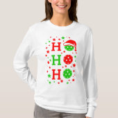 T-shirt Ho, Ho, Ho Pickleball Noël (Devant)
