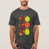 T-shirt Ho Ho Ho Pickleball Retro Noël (Devant)