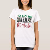 T-shirt Ho Ho Ho Pour Le Merlot Drôle Noël Boire (Devant)