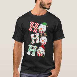T-shirt Ho Ho Ho snowman Lumières Santa Hat reindeer ELF C