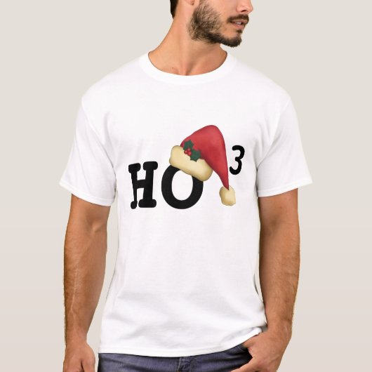 T-shirt Ho, Ho, Ho tee - shirt de Noël (Devant)