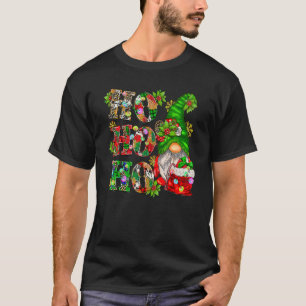T-shirt Ho Ho Ho Western Christmas Gnome Joyeux Noël L