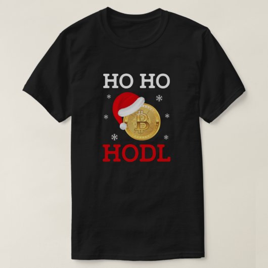 T-shirt Ho Ho HODL Bitcoin Crypto Holiday Conception d'inv (Design devant)