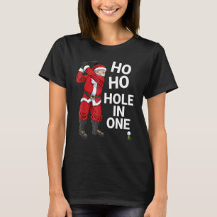 T-shirt Ho Ho Hole Dans Un Père Noël Jouant Golf Christy