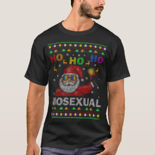 T-shirt Ho Ho Homosexuel Noël Père Noël Gay pride de vacan