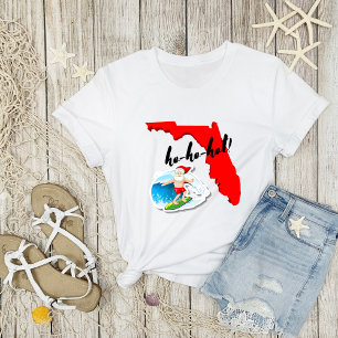 T-shirt ho-ho-hot ! Joyeux Floride Noël Surf Père Noël