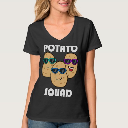 T-shirt Hobby Chef Potatoe Squad Ironic Saying Vegetables (Devant)