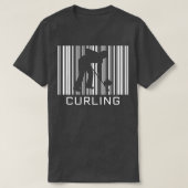 T-shirt Hobby de curling avec code barre (Design devant)