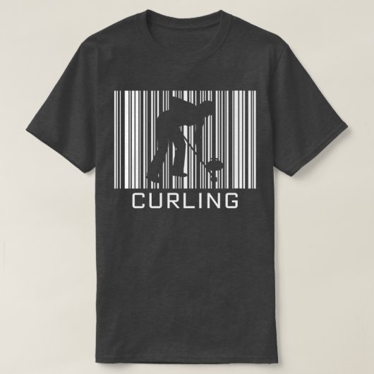 T-shirt Hobby de curling avec code barre (Design devant)