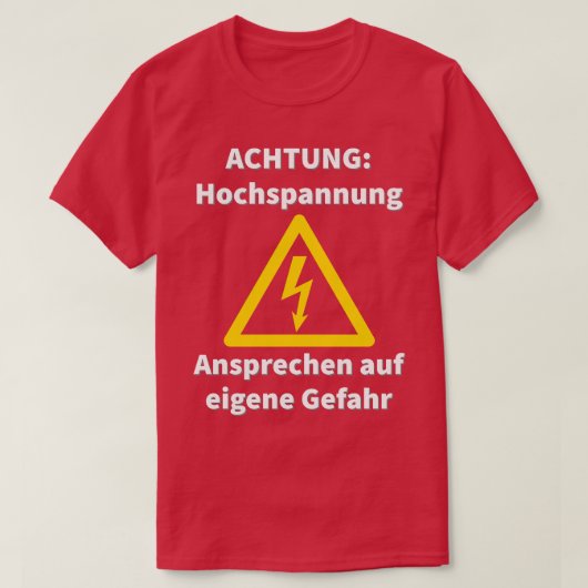 T-shirt Hochspannung Elektriker unter Strom Fun Sprche (Design devant)