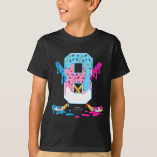 T-shirt Hockey 8 Ans Crème Glacée Goutte 8e Anniversaire E