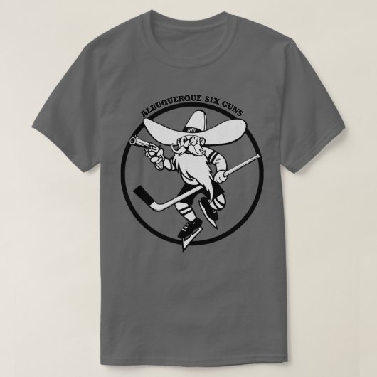 T-shirt Hockey classique Albuquerque Six Guns 1973 3 (Design devant)