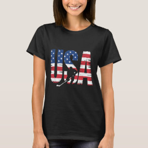 T-shirt Hockey Drapeau Américain