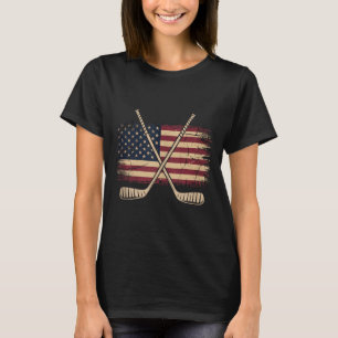 T-shirt Hockey Drapeau Américain