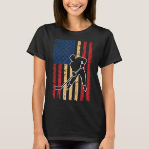 T-shirt Hockey Drapeau Américain