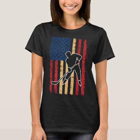 T-shirt Hockey Drapeau Américain (Devant)