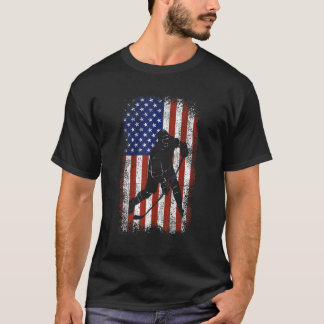 T-shirt Hockey Drapeau Américain Patriotique Hockey 4 Juil