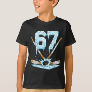 T-shirt Hockey drôle 67 Mème 6-7 Six Sept Génération Alpha