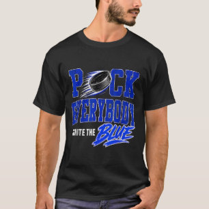 T-shirt Hockey Enforcer Bleu Vintage