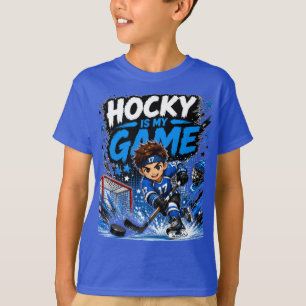 T-shirt Hockey Est Mon Jeu Design De Sport Kawaii Mignon