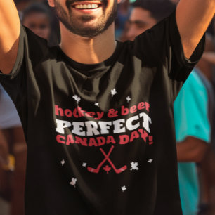 T-shirt Hockey Et Bière Parfait Fête Du Canada