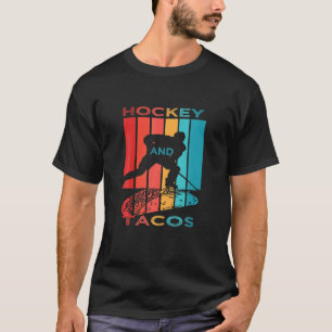 T-shirt Hockey Et Tacos Vintage Rétro Nouveauté