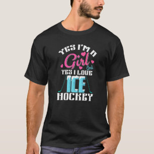 T-shirt Hockey Girl Love Ice Hockey