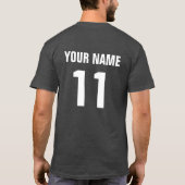 T-shirt Hockey Langues Texte Art T-shirt, avec imprimé arr (Dos)