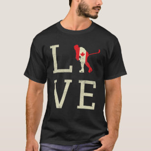 T-shirt Hockey Love Canada Fête de l'érable Fier Drapeau c