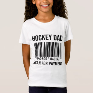 T-Shirt Hockey Papa Scan Pour Paiement Sport Papa Fête des