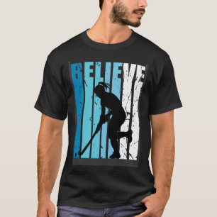 T-shirt Hockey Retro Croire Turquoise Field Hockey Fan Wo