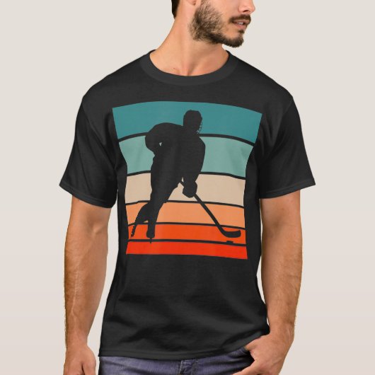 T-shirt Hockey style rétro Vintage (Devant)