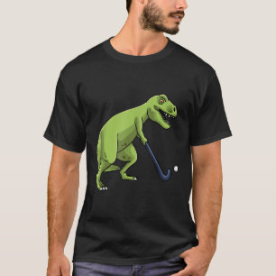 T-shirt Hockey sur gazon Dinosaure T-rex Joueur Hommes Fem