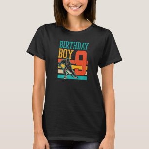 T-shirt Hockey sur glace âgé de 9 ans thème 9e anniversair