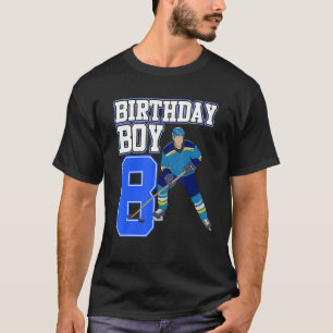 T-shirt Hockey sur glace Garçon 8e anniversaire Joueur spo