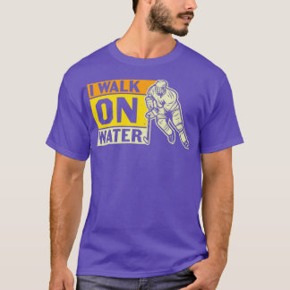 T-shirt Hockey Sur Glace Je Marche Sur La Conception De L'